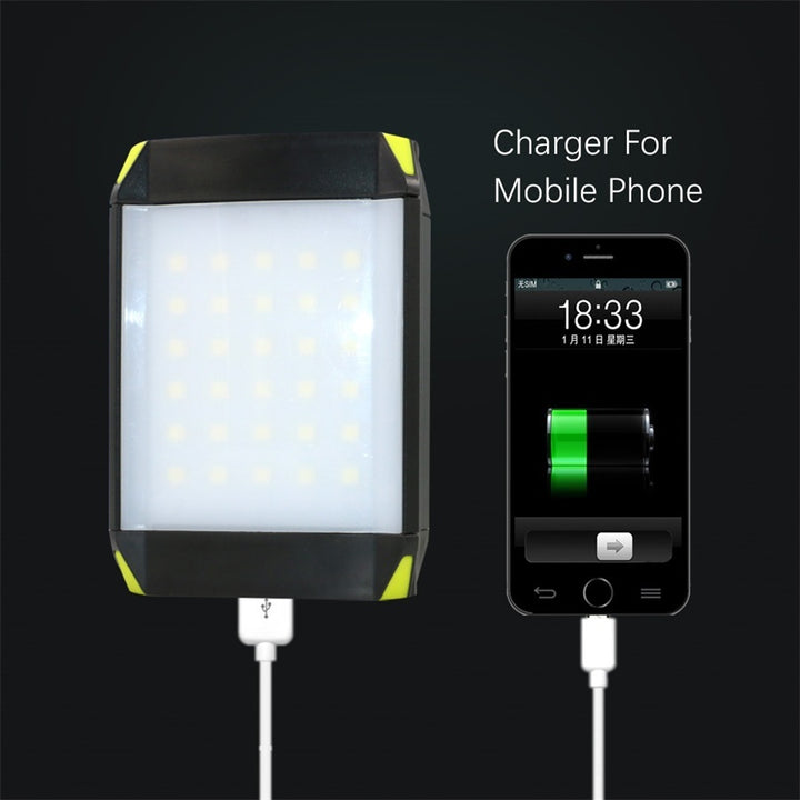 Compact LED camping light offering bright illumination in the wild