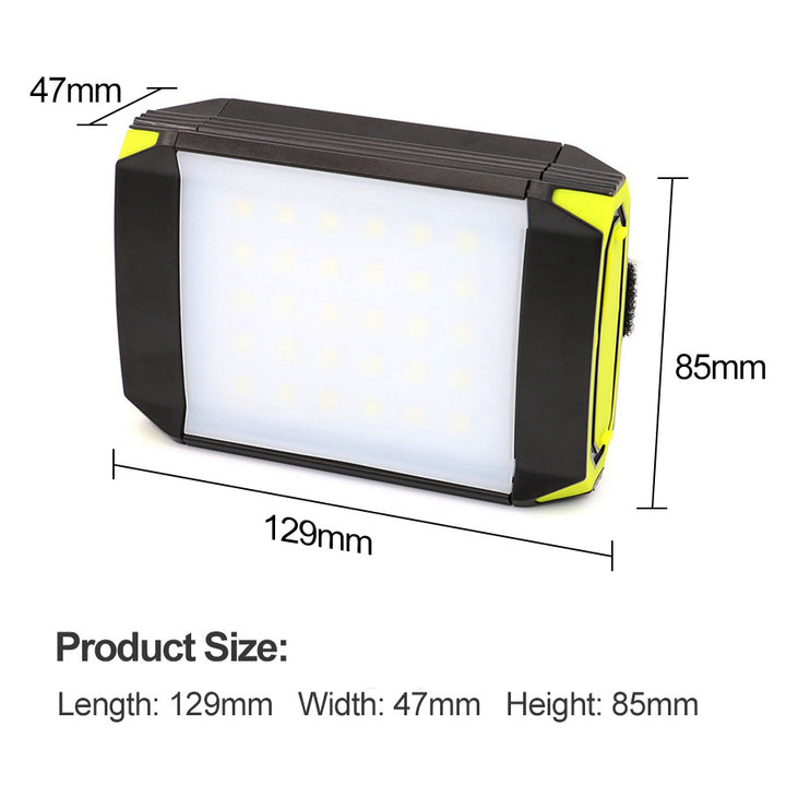 Durable LED outdoor light with long-lasting battery life for camping trips.